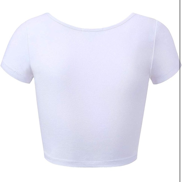 Vneck White crop Top - Picture 11 of 12